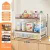Estante para biberones, organizador de fórmula para bebés y vajilla, herramienta de preparación de comida para bebés de escritorio, estante de almacenamiento multicapa extraíble