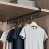 Cabide para Calças sem Furo, Cabide de Roupa Montado no Topo, Cabide de Calças Embutido para Guarda-Roupa, Cabide de Roupa em Forma de U, Barra de Suspensão Vertical