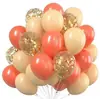 Nuevo Globo de Confeti Largo Dorado con Lentejuelas de 12 pulgadas Globos para Decoración de Escena de Fiesta de Cumpleaños 30 Globos Transfronterizos