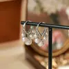 Pendientes de Perla Rosa Manta para Mujer, Pendientes con Diseño de Flor y Lazo Nicho, Accesorios para Orejas Versátiles de Lujo Ligero de Gama Alta