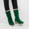 Botas de Nieve de Talla Grande Transfronterizas para Mujer Botas de Algodón para Mujer Perennes Espesadas Tacón Grueso Suela Gruesa Lana de Cordero Botas de Algodón Botas para Mujer de Doble Uso