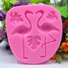Molde de Silicone Folha de Tartaruga Flamingo para Fondant Molde de Silicone para Fondant Chocolate Bolo Ferramenta de Confeitaria