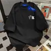 Camiseta Redonda de Manga Corta con Estampado de Dibujos Animados Divertidos para Mujer Moda Verano 2025 Versátil Estilo Pareja Top Oversize