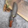 Cuchillo de forja con cabeza de cobre puro transfronterizo cuchillo de cabeza de dragón de acero inoxidable cuchillo para carne de camping barbacoa cortador de carne portátil para exteriores