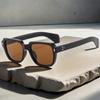 Nueva caja de moda con uñas de arroz, estilo retro europeo y americano, para espectáculos callejeros, gafas de sol de lujo con espejo plano y estilo de celebridad de Internet.