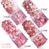 Lentejuelas rosas, 12 colores mixtos, lentejuelas para uñas, polvo brillante, polvo láser, joyería para uñas, pegatinas de diamantes para uñas
