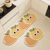 Alfombras Divertidas de Frutas para Piso de Cocina, Tiras Largas, Absorbentes de Agua, Absorbentes de Aceite, Alfombras Antideslizantes, Alfombras de Piso para Cocina de Fácil Cuidado, Alfombras de Tianjin