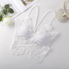 Nueva ropa interior de verano con tirantes de encaje y espalda cruzada con escote en V francés para mujer