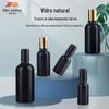 Frasco Roll-on Preto Puro à Prova de Luz para Óleos Essenciais Cosméticos 30ml Frasco Recarregável em Estoque Frasco Roll-on Frasco Preto para Óleo Essencial