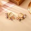 Brincos Populares Coloridos de Pedra Natural Zircônia, Vintage de Luxo Leve, Moda de Alto Padrão, Temperamento Elegante, Joias com Franjas