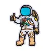 Procesamiento Personalizado Diseño Gratuito Planeta Astronauta Nave Espacial Cohete Serie Espacial Parche de Tela Bordado Etiqueta Bordada por Computadora