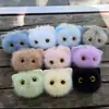 Llavero de Piel Sintética para Coche Colgante de Gato Negro Lindo Bolita de Carbón Negra Peluche Muñeco Juguete Decoración de Mochila