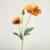 Flores de papoula artificiais da Amazon para decoração de sala de estar, arranjo de cena em tecido de seda, flores artificiais de papoula de caule longo estilo ins