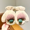 Guantes de Lana con Cuello Halter Estilo Ins Lindo para Niños, Guantes de Manopla Engrosados a Prueba de Viento y Frío, Guantes Cálidos para Otoño e Invierno