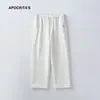 Calça Casual Esportiva Transfronteiriça Apo para Homens no Outono e Inverno Plus Veludo Solta Reta Versátil Elástica Cadarço Calças