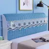 Cubrecama grueso todo incluido simple moderno suave cubrecama europeo curvo de cuero cubierta de respaldo de cama cubierta antipolvo