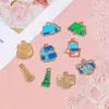 Accesorios de Cuentas de Dibujos Animados con Agujeros para Serie de Camping al Aire Libre, Llaveros para Teléfono Móvil, Cadenas para Bolsos, Joyería Hecha a Mano DIY, Cuentas Sueltas