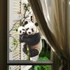 Comercio exterior oso panda panda pequeño dormitorio porche decoración del hogar pegatinas de pared autoadhesivas al por mayor transfronterizo HY-F297
