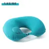 Almofada de Pescoço Portátil U-Shaped para Viagem Inflável por Pressão, Almofada de Suporte Cervical, Almofada de Pescoço para Cochilo, Almofada em U, Essencial de Viagem, Tipo Pressão