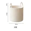 Cesta para Ropa Sucia de Cuerda de Algodón Tejida con Asas Cesta de Almacenamiento de Ropa Cubo de Almacenamiento para Peluches Cesta de Almacenamiento Cesto de Lavandería