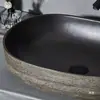 Lavabo de Encimera Artístico para Uso Doméstico, Lavabo de Cerámica, Lavabo Vintage para Patio, Balcón, Lavabo de Baño