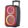 Bocina Bluetooth Portátil de 8 pulgadas con Trolley para Exteriores Luz RGB TWS Acoplamiento Baile Cuadrado Alta Potencia