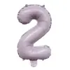 Globos de Papel de Aluminio de 16 pulgadas Color Morado Macarrón Morado Claro Letras A-Z Números 0-9 Decoración para Fiesta de Cumpleaños Globos Banner
