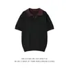 Camisa Polo Patchwork de Tricô Falsa Duas Peças Masculina Verão Nova Chegada Marca Tendência Manga Curta Gola Polo Seda Gelada Sensação Refrescante Camiseta Casual Tendência