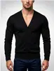 Cárdigan de punto para hombre con cuello en V y forro polar, nuevo estilo otoño/invierno, color liso, cierre de botones, suéter casual para usar en capas