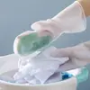 Novas luvas de silicone para lavar louça de comprimento estendido para mulheres, duráveis e à prova d'água, para tarefas domésticas, uso na cozinha, lavanderia, lavagem de vegetais e limpeza de louças