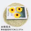 Flor de Girasol Artificial Flor de Girasol Hecha a Mano Material para Manualidades Florales Ramo de Flores de Girasol Corona Accesorios Decorativos
