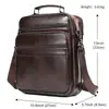 Dropshipping Transfronterizo Bolso de Hombro para Hombre de Cuero Genuino de Alta Gama Casual para Viajes Diarios Bolso Cruzado Vertical de Piel de Vaca de Primera Capa