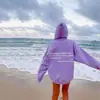 Sudadera de Felpa para Mujer con Estampado de Letras Lisas, Bolsillo Canguro, Cordón y Capucha Estampada, Comercio Exterior Europeo y Americano 2026