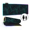 Mouse Pad Luminoso RGB Linha Abstrata Teclado Gamer E-Sports Pad Espesso Pad para Mesa de Escritório LED Colorido Tamanho Grande