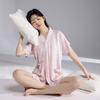 Conjunto de Pijama para Mujer Pijama de Algodón Tul Transpirable Ropa para el Hogar para Parejas Conjunto de Dos Piezas Primavera y Verano Traje para Mujer