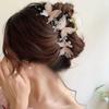 Horquilla de malla con forma de tiburón para el pelo, accesorio elegante para el cabello, con forma de hada, con forma de rosa y perla, de sentido avanzado