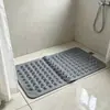 Tapete antiderrapante para banheiro inodoro para banho e chuveiro tamanho grande com ventosa, tapete de massagem para pés, tapete de separação de água para banheiro