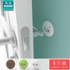 Protector de Parachoques para Manija de Puerta Japonesa, Tope para Puerta, Almohadilla Anticolisión, Lámina Anticolisión para Puerta de Madera, Almohadilla de Parachoques Multiusos para Pared, Paquete de 4