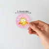 Adesivos de Recompensa Populares da Amazon, Adesivos DIY de Animais de Desenho Animado, Adesivos de Elogio com Palavras em Inglês, Etiquetas Autoadesivas, Fofos