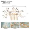 Peineta de novia de perlas hecha a mano, estilo europeo y americano, accesorio para bodas, banquetes, fiestas, cumpleaños, bailes, accesorios para el cabello, peineta con diamantes de imitación.