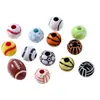 Série Bola de Acrílico Pulseira Colar com Contas de Beisebol Futebol Futebol Feito à Mão Acessórios de Joias DIY