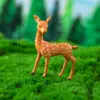 Enfeites de paisagem em miniatura, figuras de veados para criar uma cena de floresta, peças decorativas DIY, enfeites criativos de jardinagem, artesanato de plástico