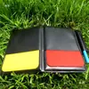 Las tarjetas rojas y amarillas vienen con un estuche de cuero y un cuaderno, tarjetas rojas y amarillas de fútbol, equipo de árbitro, brazalete de capitán, suministros para partidos de baloncesto