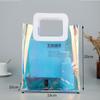Bolsa Laser com Logo Personalizado Plástico Transparente Colorido Bolsa Jelly Impermeável Lembrancinha Bolsa Laser Pvc de Mão