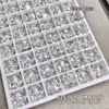 Acessórios de Diamante Flash K9 de Alta Qualidade Sem Base para Nail Art, Peças de Decoração de Unha Retangulares e Ovais Full Diamond Brancas Feitas à Mão