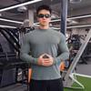 Nuevo jersey deportivo de otoño para Muscle Fitness Brothers, de terciopelo de doble cara, talla europea, para correr, cuello alto, manga larga
