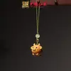 Sândalo Dourado Nova Versão dos Doze Signos do Zodíaco Pingente para Celular Pingente de Madeira para Bolsa Chaveiro Argola Lembrancinha