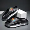 2025 Verano Pantuflas de Avión de Moda Tendencia Pareja Hogar Suela Gruesa Antideslizantes Simples Versátiles Exteriores Playa Chanclas