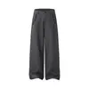 Pantalones de Rayas Plisados Estilo Old Money Rumeng, Corte A con Caída, Pantalones Casuales de Pierna Ancha Largos hasta el Suelo para Hombre