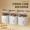 Cesta colgante para almacenamiento de jengibre y ajo, cesta de almacenamiento de pared para cocina, cesta de almacenamiento con drenaje para baño del hogar, caja de almacenamiento de pared para artículos varios